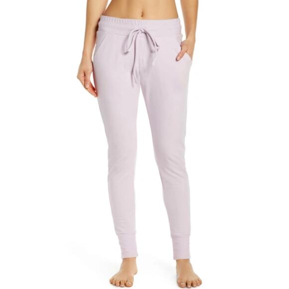 FREE PEOPLE FP MOVEMENT Sunny Skinny Sweatpants Elastic Waist Lavender Womens M - Picture 1 of 13